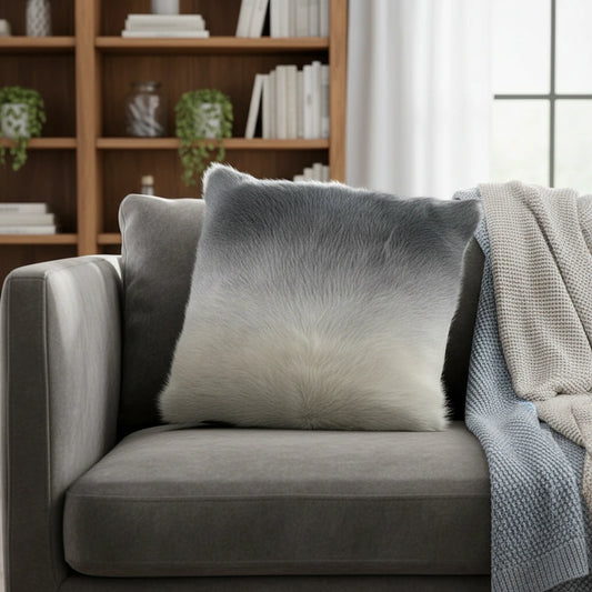 KISSEN GRAU WEISS ZIEGE 40*40